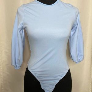 Formal/casual light blue leotard